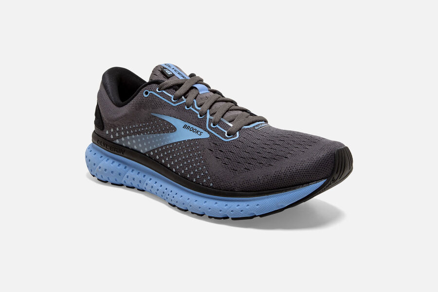 Brooks Glycerin 18 Road Running Shoes Womens - Black/Blue - YXTFC-9175